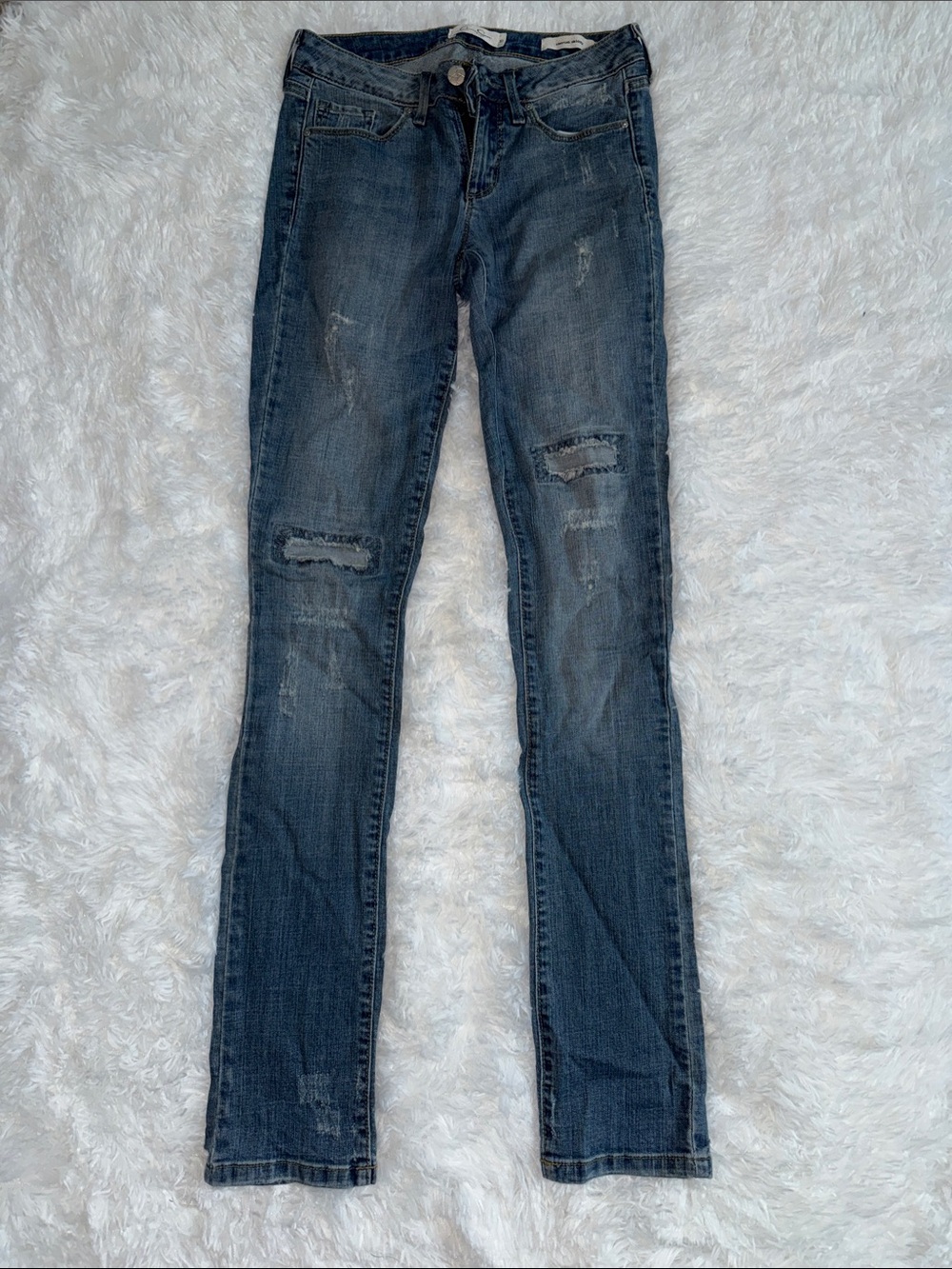 Jessica Simpson Women's Skinny Distressed Dark Blue Jeans